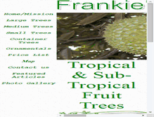 Tablet Screenshot of frankiesnursery.com